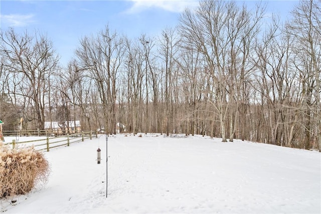 view of snowy yard