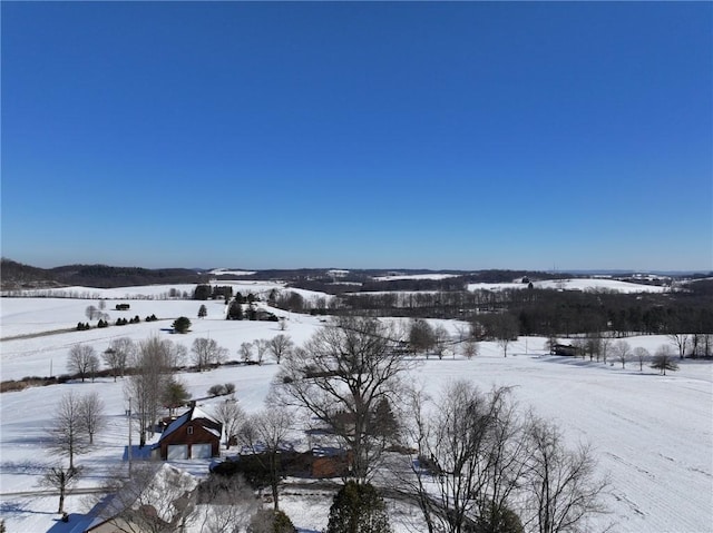 view of snowy aerial view