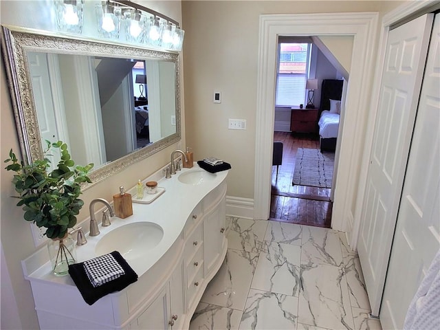 bathroom with vanity