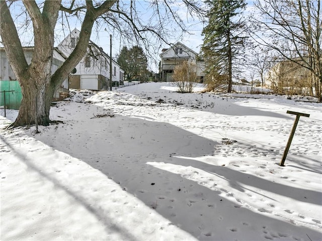 view of snowy yard