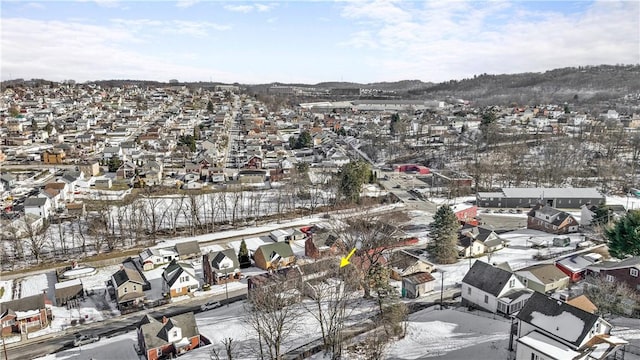 view of snowy aerial view