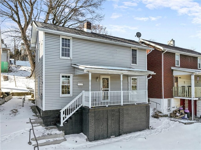 view of front facade with covered porch