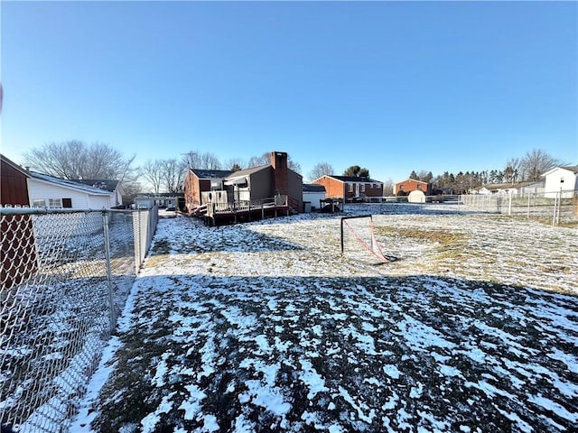 view of snowy yard