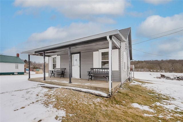 exterior space featuring a porch