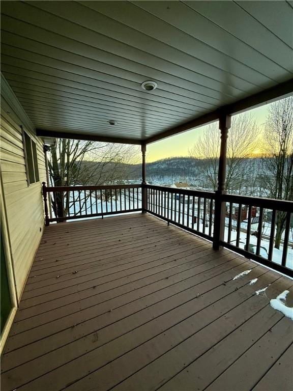 view of deck at dusk