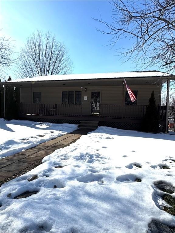 view of front of home with a porch