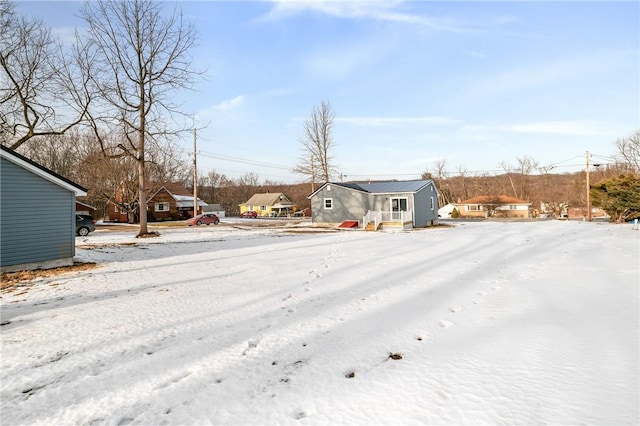 view of snowy yard