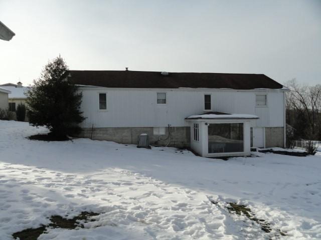 view of snowy exterior