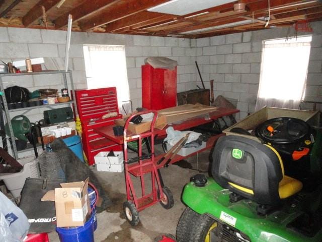 view of storage area