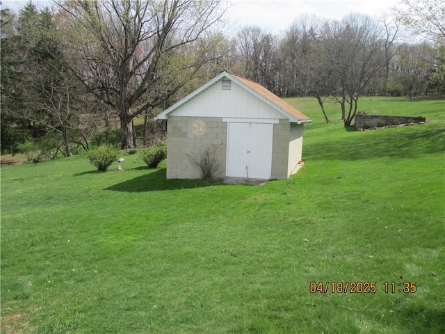 view of shed