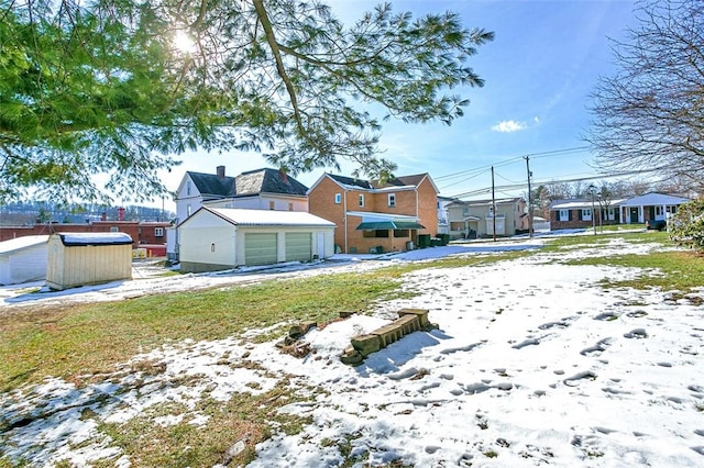 view of snowy yard