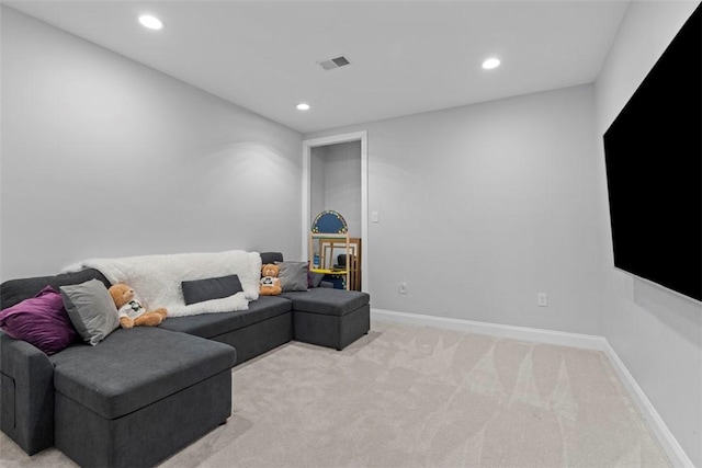 view of carpeted living room