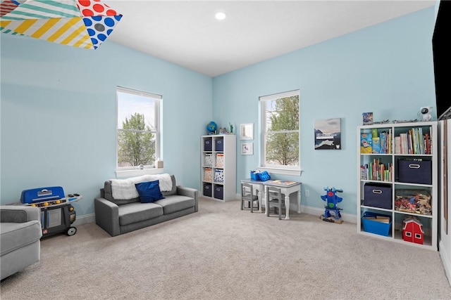 80 Charleston Sq, Bell Acres, PA 15143 - rec room with carpet, baseboards, and recessed lighting