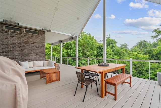 80 Charleston Sq, Bell Acres, PA 15143 - wooden deck with outdoor dining space and an outdoor living space