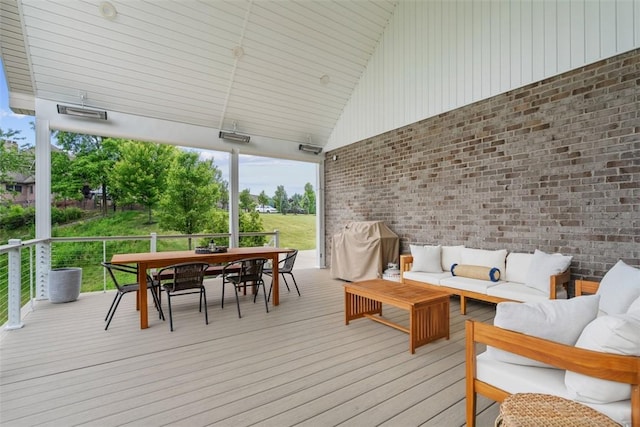80 Charleston Sq, Bell Acres, PA 15143 - deck with outdoor lounge area, outdoor dining area, and a grill