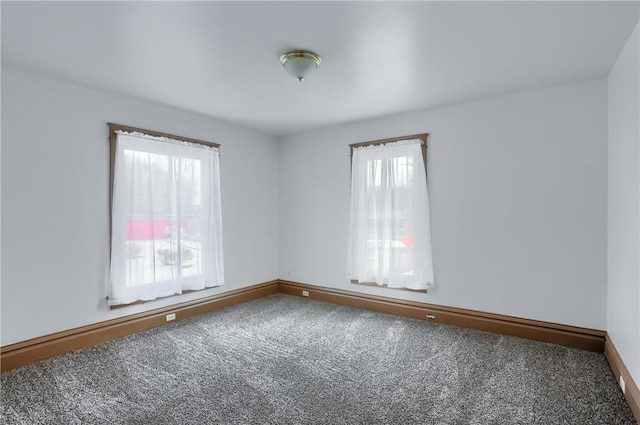 view of carpeted empty room