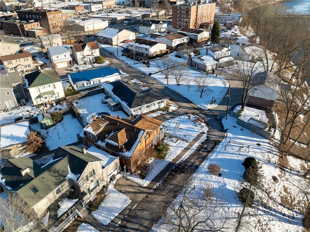 view of snowy aerial view