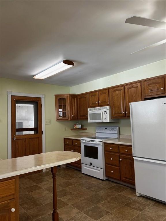 kitchen featuring white appliances