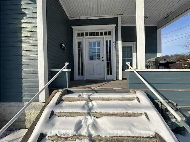 view of doorway to property