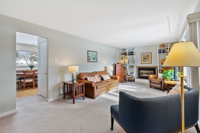 view of carpeted living room