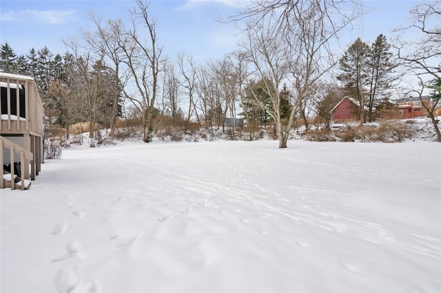 view of snowy yard