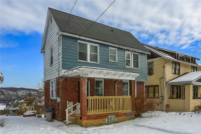 view of front of home with a porch