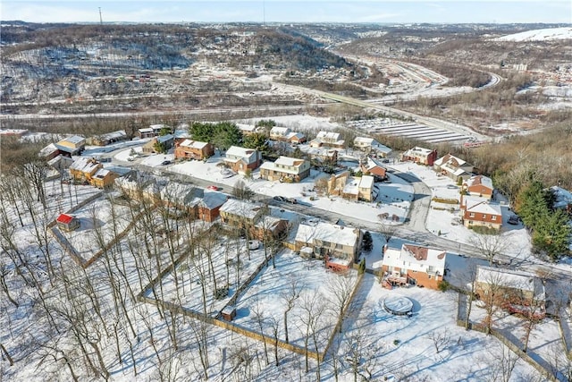 view of snowy aerial view