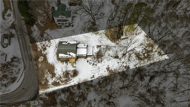 view of snowy aerial view