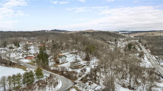 view of snowy aerial view