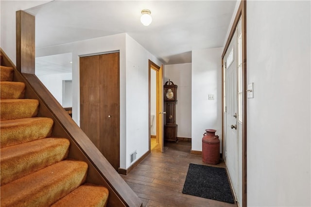 interior space with hardwood / wood-style floors