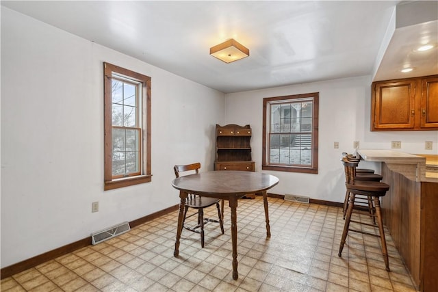 view of dining room