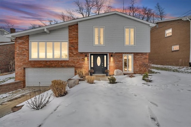 view of front of house featuring a garage