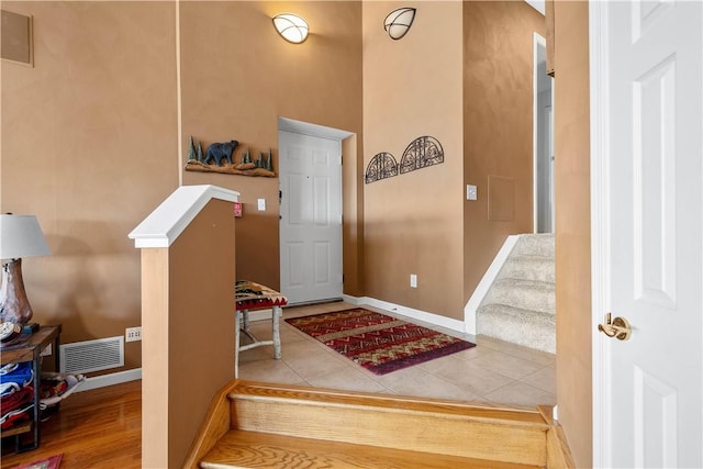 view of tiled entrance foyer