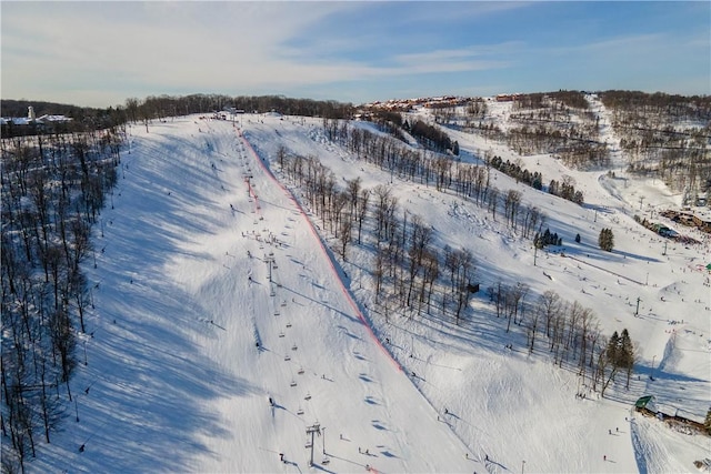 view of snowy aerial view