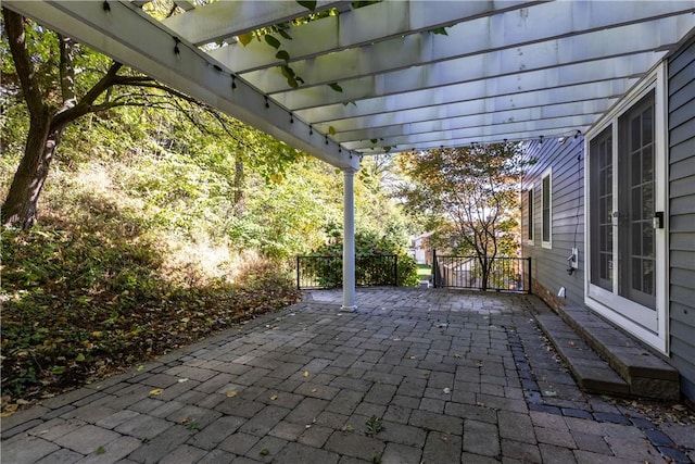 view of patio / terrace with a pergola