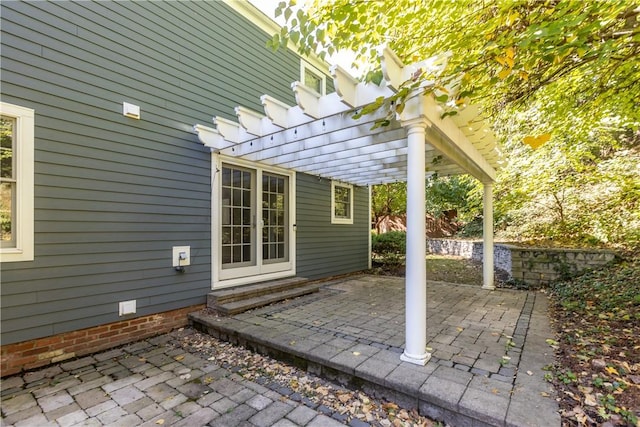 view of patio / terrace with a pergola