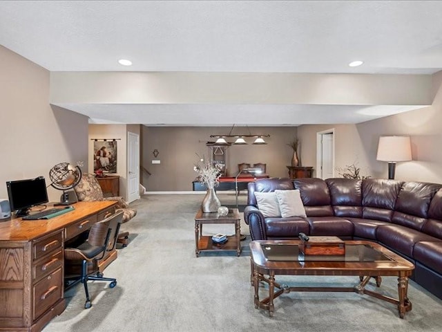 view of carpeted living room