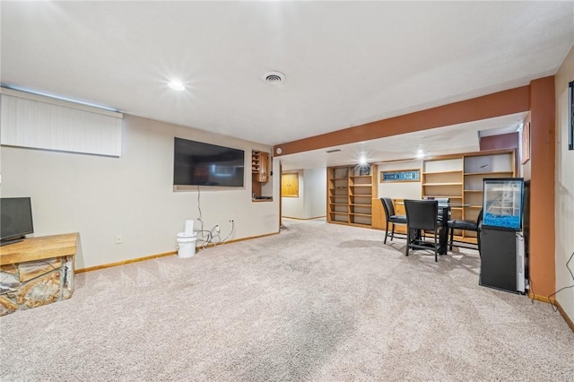 view of carpeted living room