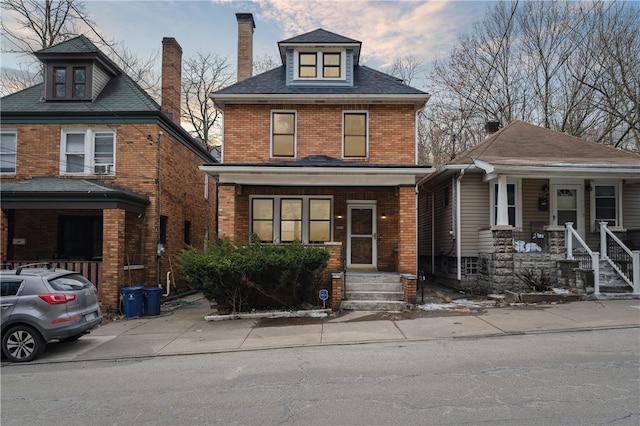 view of front of home featuring covered porch