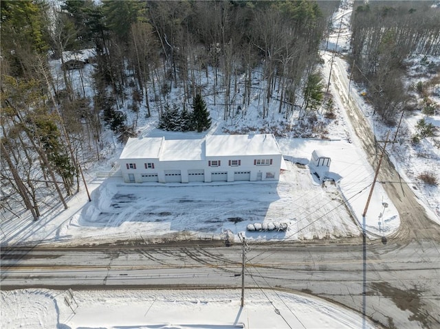 view of snowy aerial view