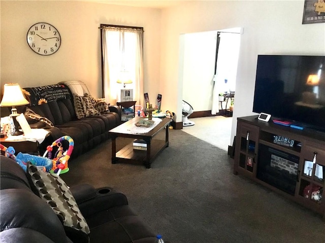 view of carpeted living room