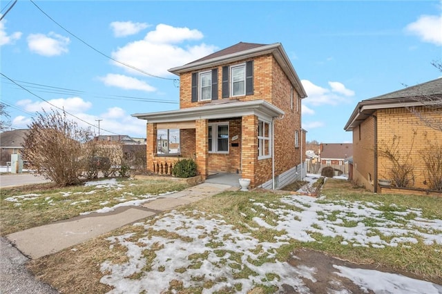 view of front property with covered porch