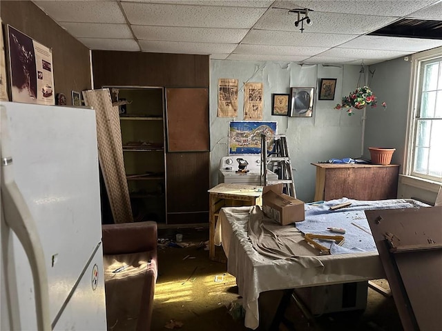 miscellaneous room featuring a paneled ceiling