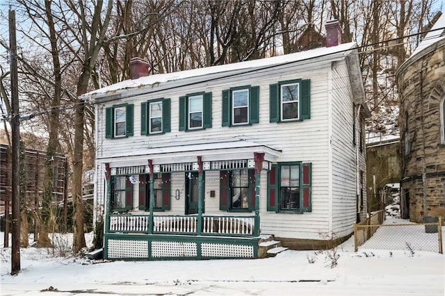 view of front facade featuring a porch