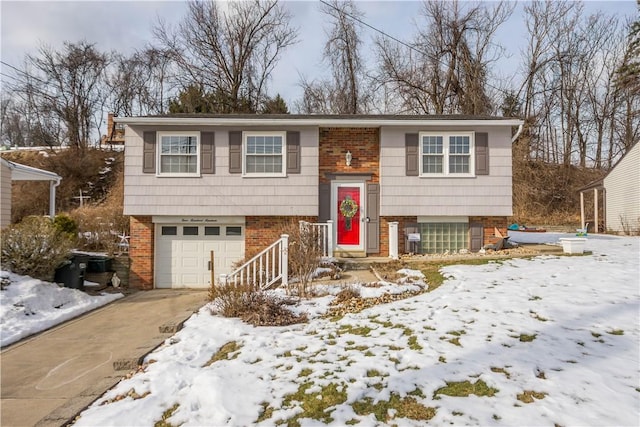 split foyer home with a garage