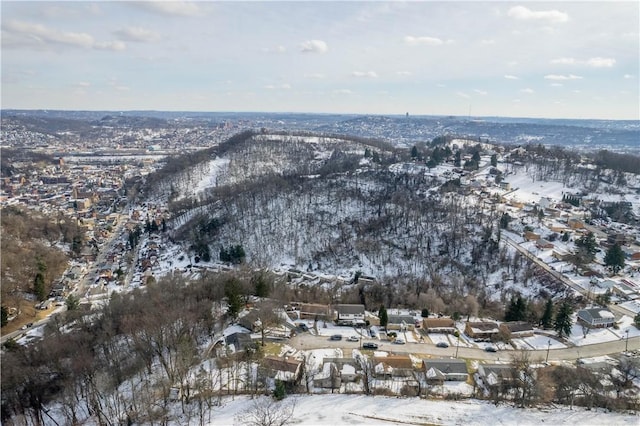 view of snowy aerial view