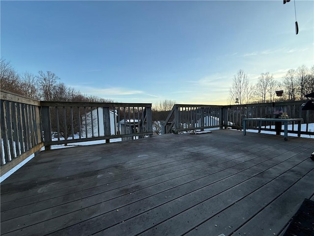 view of wooden terrace