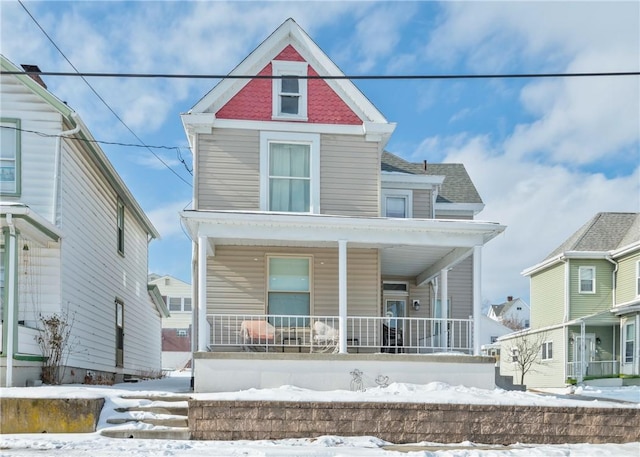 view of front of home featuring a porch