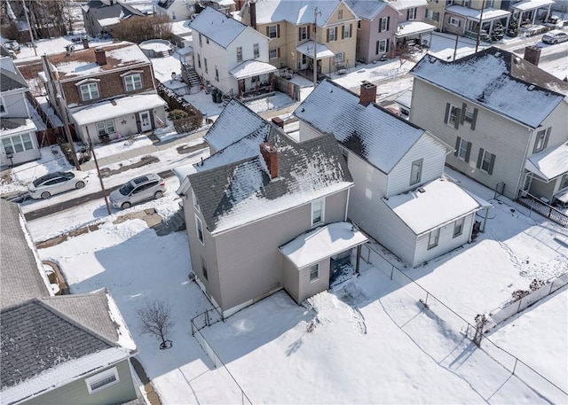 view of snowy aerial view