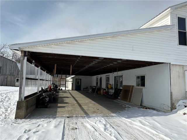 view of horse barn